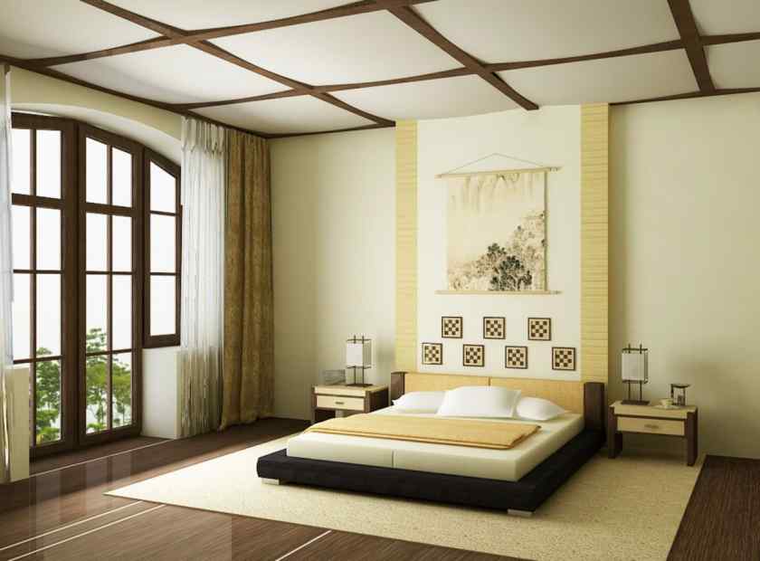 Стиль японский минимализм в интерьере спальни
